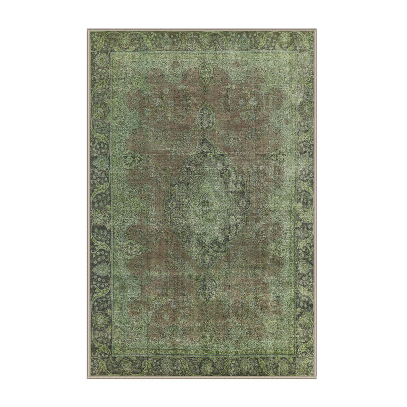 Tapis vert de style oriental, Rectangle 2 pi x 4 pi