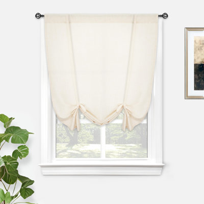 Merissa Semi Sheer Tie-Up Curtain Panel
