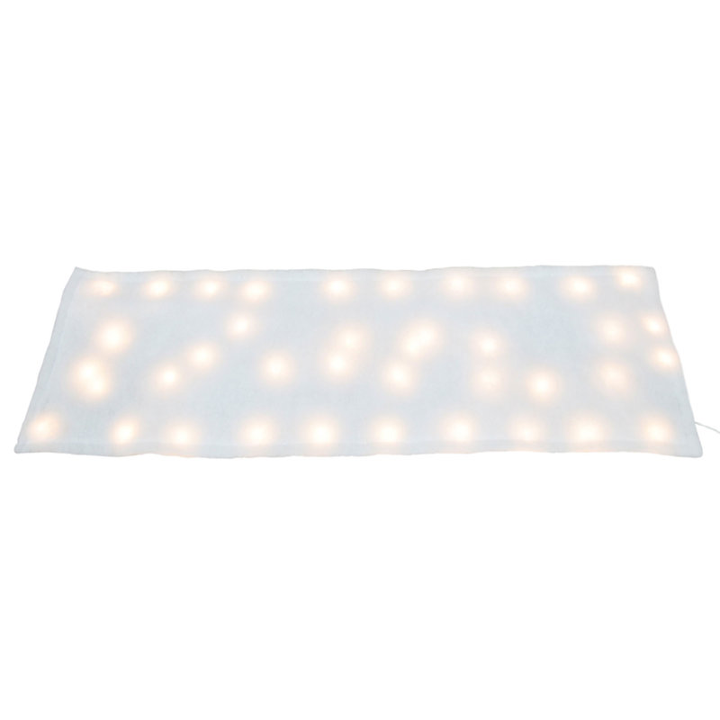  2 Pack Pre-Lit Snow Cover Blanket Holiday Decoration, 60" x 15"