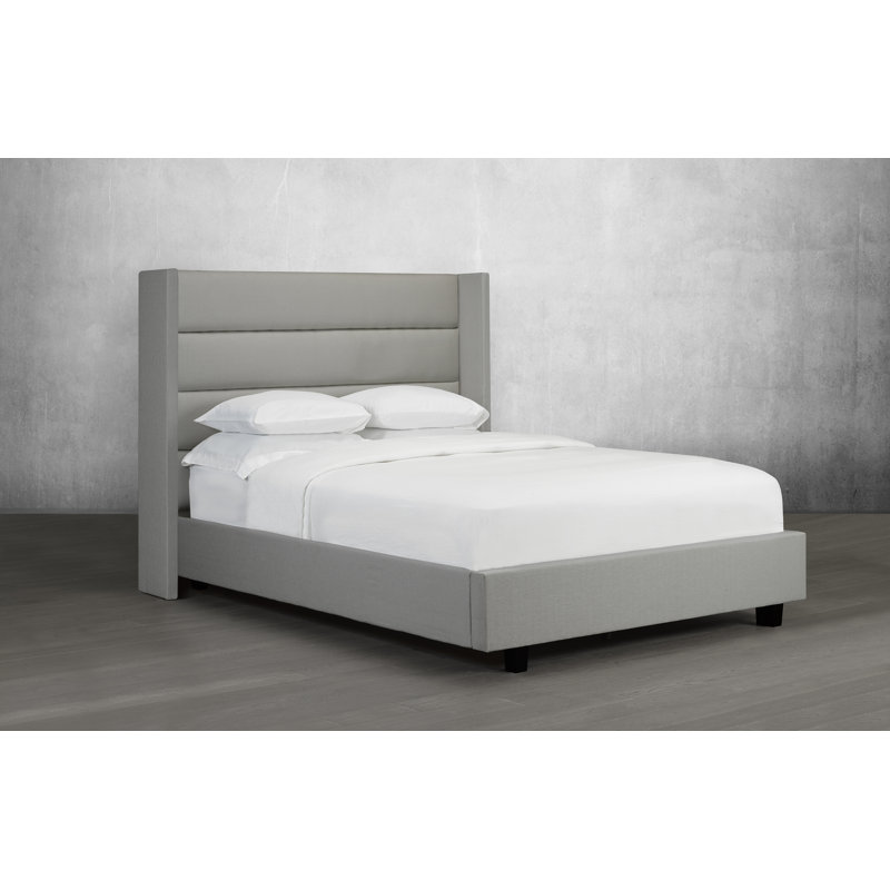 Lit plateforme tapissier Halesworth, Double, Sable