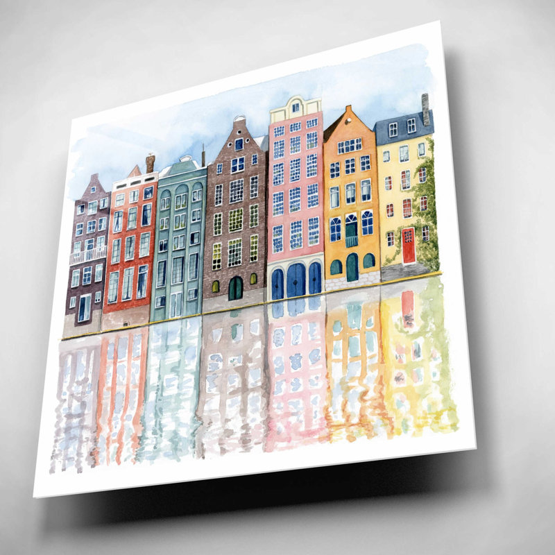 «Voisinage I» par Grace Popp, verre mural en acrylique, H 12 po x l 12 po x P 0,13 po