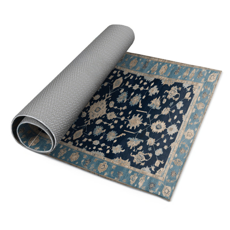 Overdyed Gray Indoor and Outdoor Area Rug, Rectangle 2' x 3'