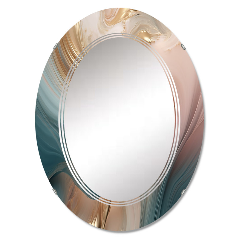 Broglen - Miroir mural moderne ovale, 30 po x 20 po
