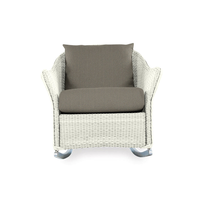 Weekend Retreat Outdoor Rocker Chair, Sandberg Pewter, Ivory