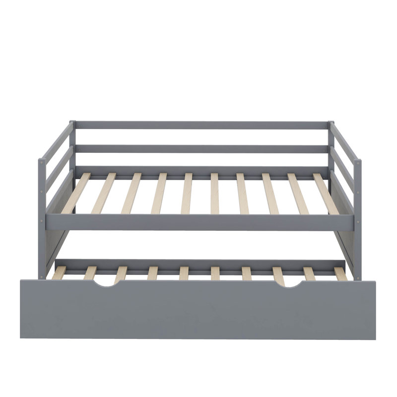 Emele Twin Daybed with Trundle, Gray