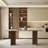 Home simple walnut color rectangular dining table-20527748