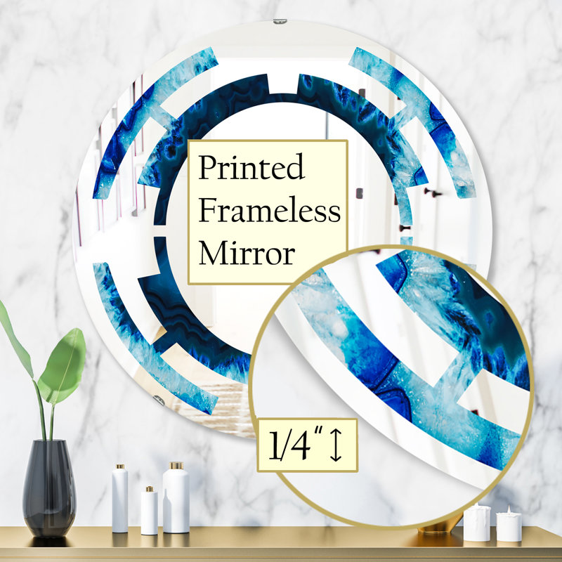 Miroir mural brésilien, H 31,5 po x l po