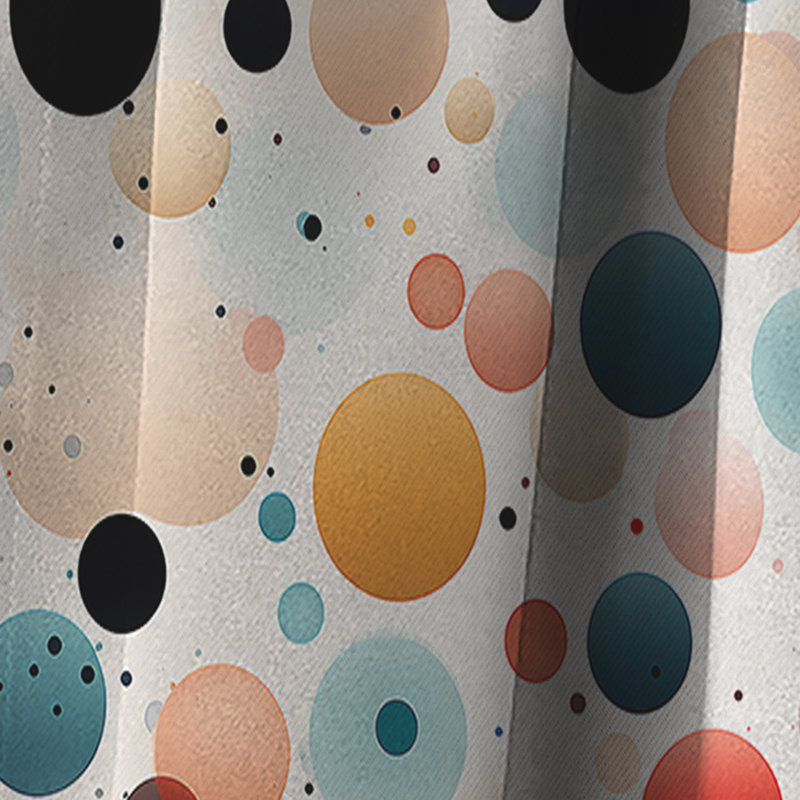 Motif artistique à pois I - Rideau abstrait - Rideau occultant - 1 panneau, L 52 po x L 108 po