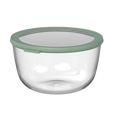 Cirqula Glass Food Storage Container Round 3000ml - Nordic Sage