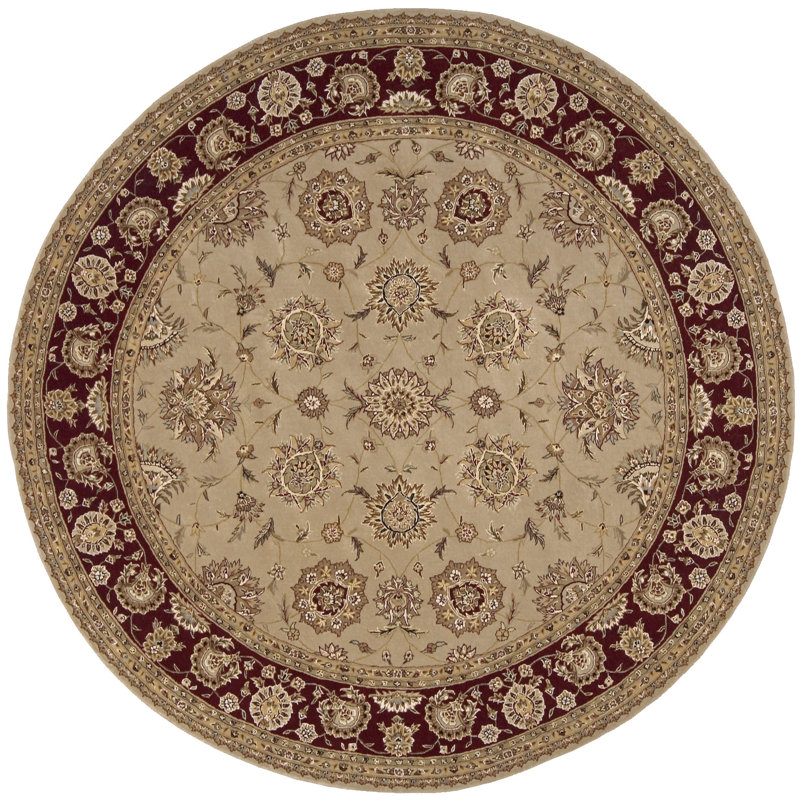 Deguzman Silk Oriental Indoor Rug, Round 8'