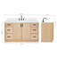 ARIEL Kelly 60 Single Sink Bathroom Vanity with Carrara Quartz Top-812162589-848211082-812162786
