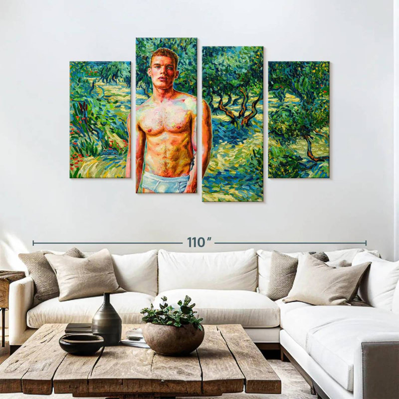 Grasshopper Green, 54" H x 84" W