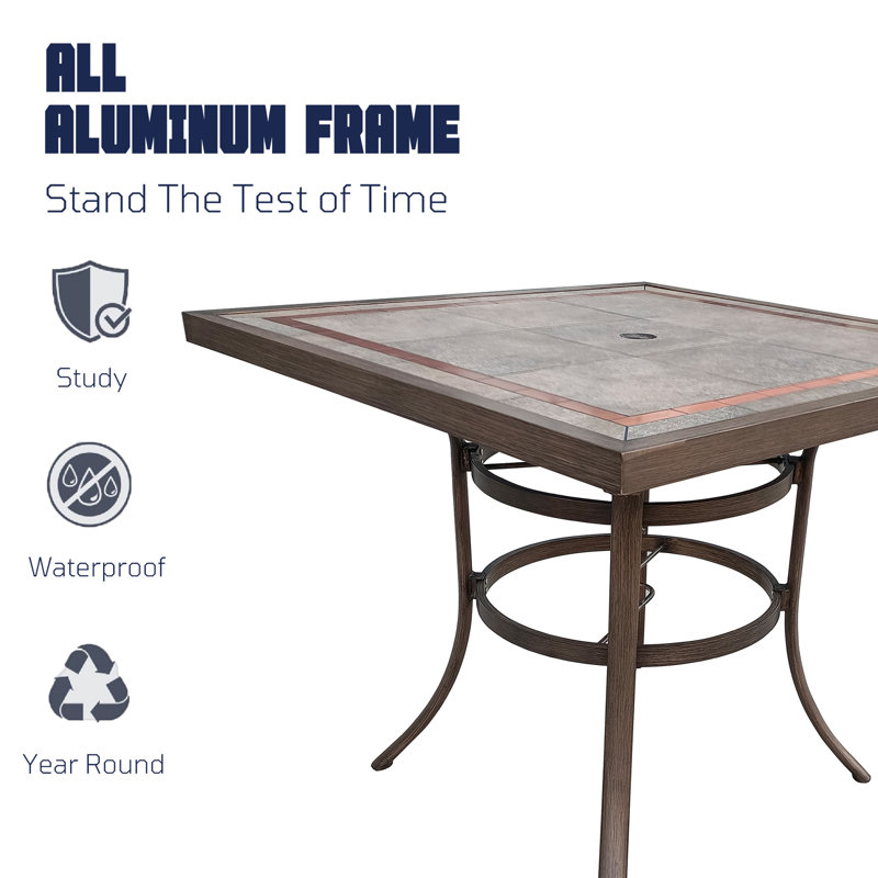 4 - Person Patio Dining Set with Square Table