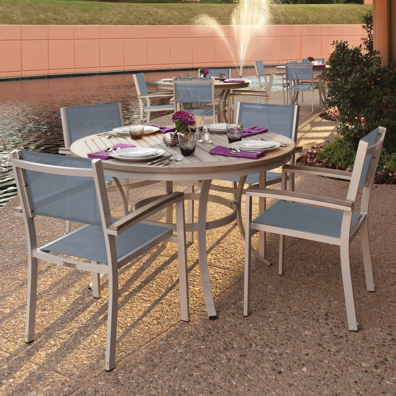 Travira Outdoor 5 - Piece Dining Set, Ink Pen, Natural
