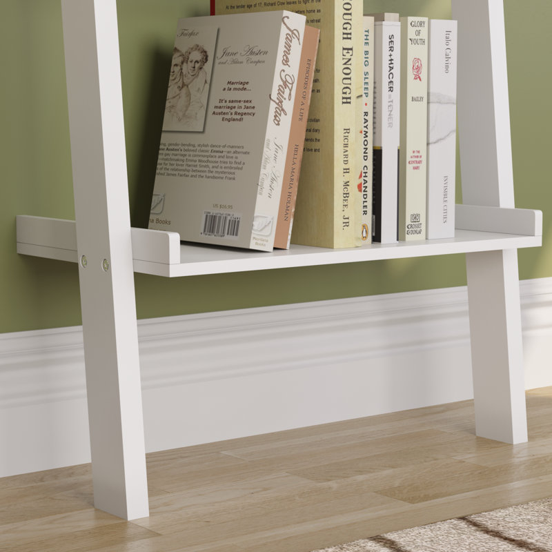 Ogilvie 56cm W Ladder Bookcase, 100.5cm H, White