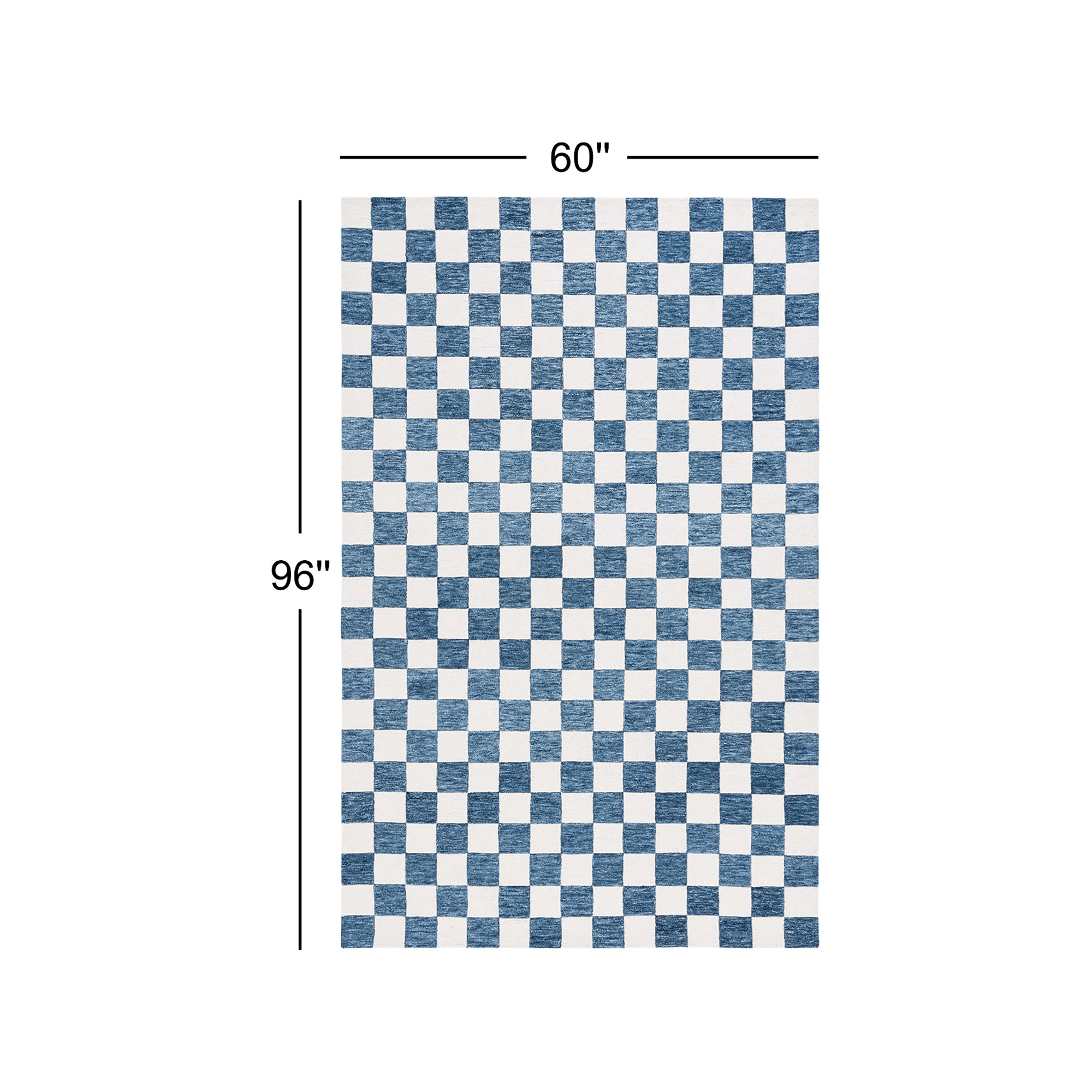 Freemont Area Rug In Blue/Ivory, Rectangle 5' x 8'