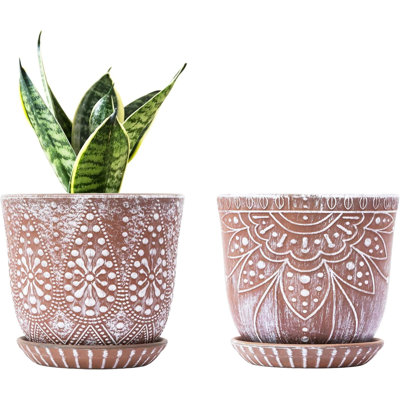 Ensemble de 6 pots à fleurs en céramique 6 perles