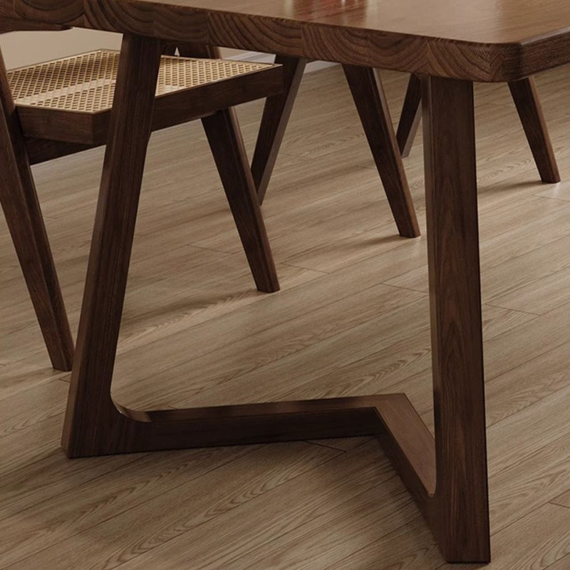 Table de salle à manger rectangulaire moderne et simple en bois massif, H 29,53 po x L 70,87 po x l 31,5 po