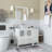  Framed 42" Freestanding Single Sink Bathroom Vanity with Engineered Marble Top and Matching Mirror-27042773