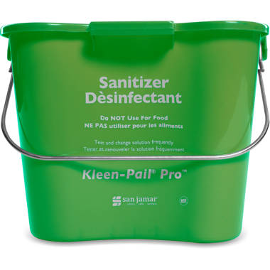 San Jamar KPP196RD 6 Qt. Red Sanitizing Kleen-Pail Pro Bucket