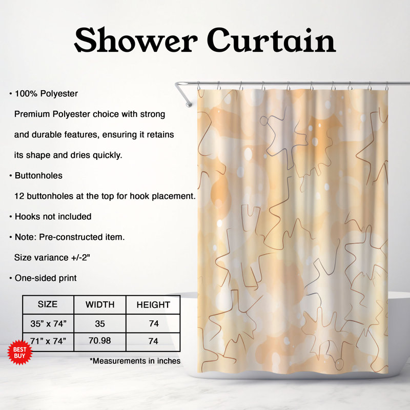 Rideau de douche Pastel Tones, L 71 po x L 74 po