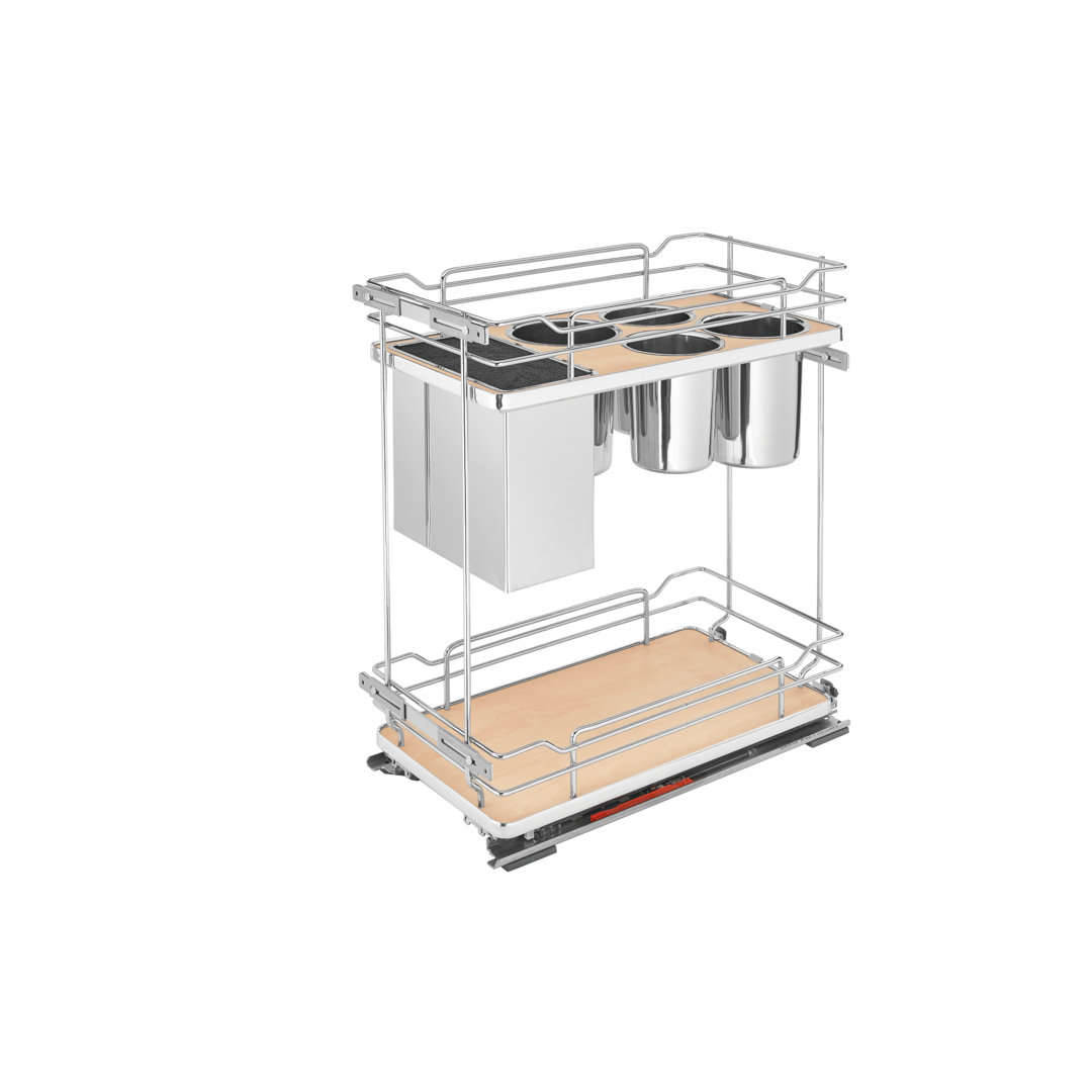 Rev-A-Shelf Two-Tier Sold Surface Pull Out Organizers with Soft Close Rev-A-Shelf