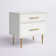 Baugh Glam Two Drawer Nightstand
