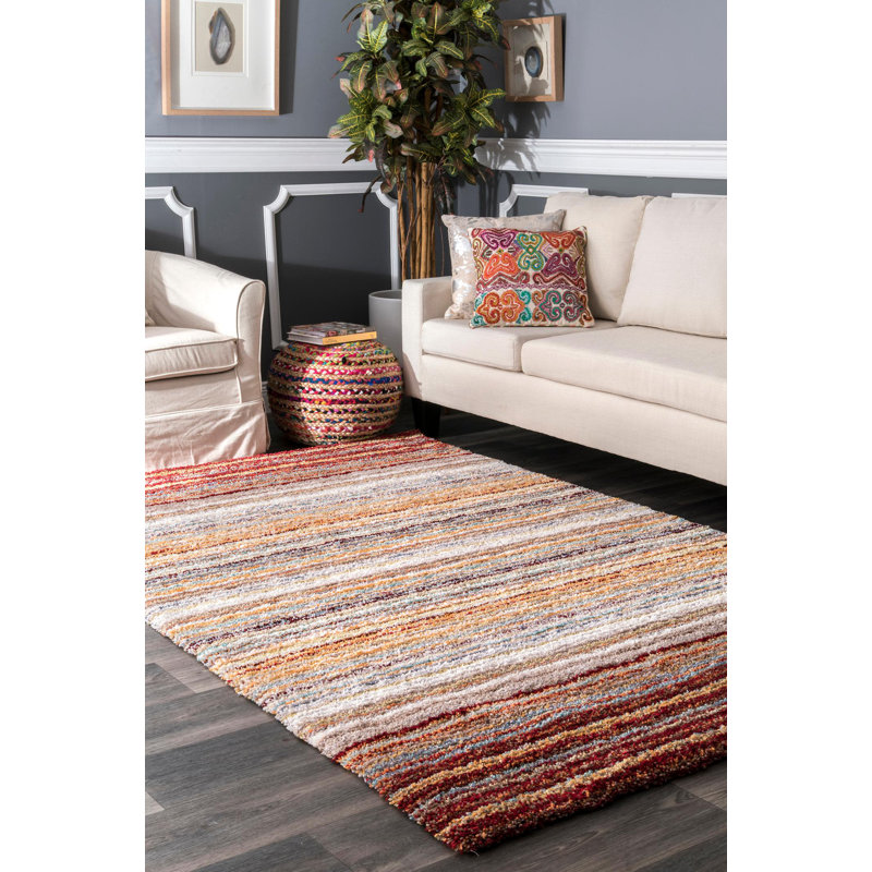 Kellan Striped Hand Woven Area Rug, Rectangle 122 x 183cm