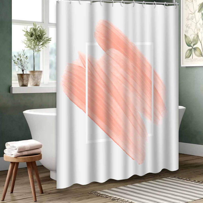 Rideau de douche transparent transparent, rideaux de douche pour la salle de bain avec 12 crochets, 72" L x 84" W