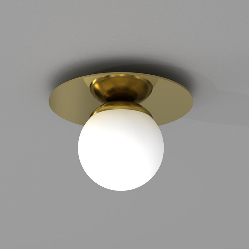 Gilivary Glass Semi Flush Mount, 24cm H x 25cm W x 25cm D