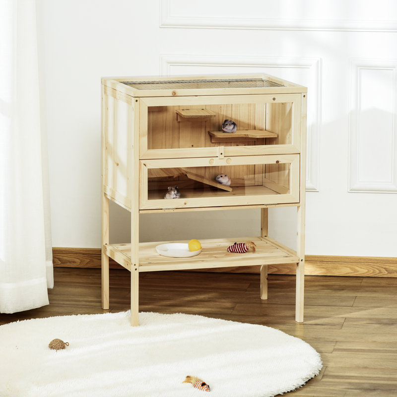 Cage pour hamster Amberlea, bois, H 31,5 po x l 23,5 po x P 15,75 po, Crème, crème