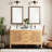 60" Ayanna Double Bathroom Vanity Set with Rectangular Undermount Sinks-77153667-77153663