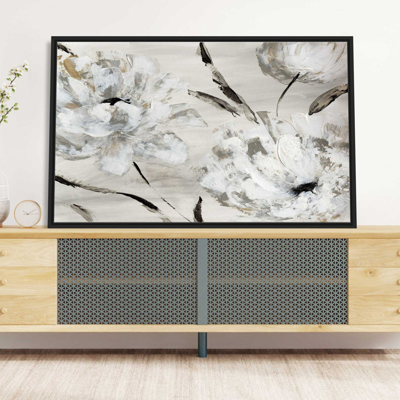 " Misty Morning Blooms " by Katrina Craven Painting Print, 31.5" H x 51.5" W x 2" D