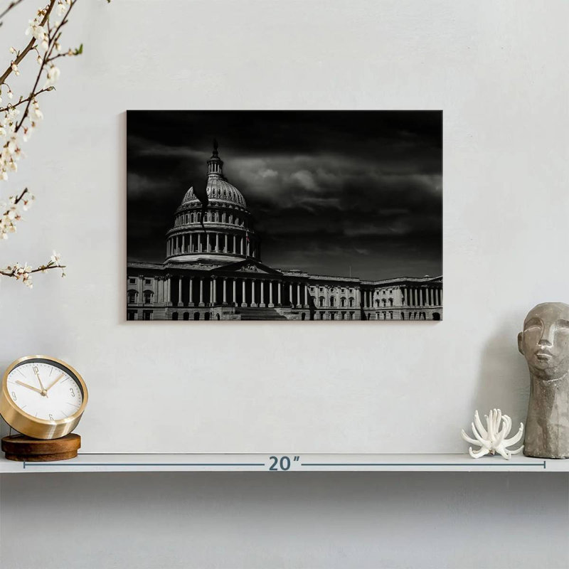 Lilie US Capitol Monochrome, 8" H x 12" W
