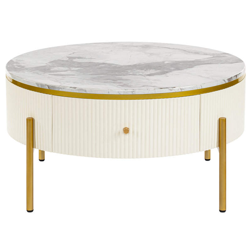 Table basse moderne avec 2 grands tiroirs de rangement Modern