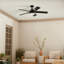 Ventilateur de plafond standard à DEL à 5 pales de 52 po avec télécommande et ensemble d'éclairage inclus Sherika-589285786