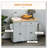 Kitchen Island on Wheels with Rubberwood Top-1280820714