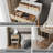 Barther Vanity Table Set with Adjustable Brightness Mirror and Cushioned Stool