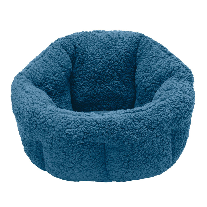 Polyester Pet Bed, Medium (23" W x 23" D x 15" H), Lake Blue