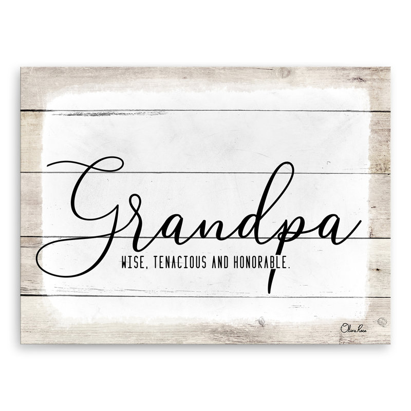 «Grandpa» par Olivia Rose - impression sur toile tendue, H 30 po x l 40 po x P 1,5 po