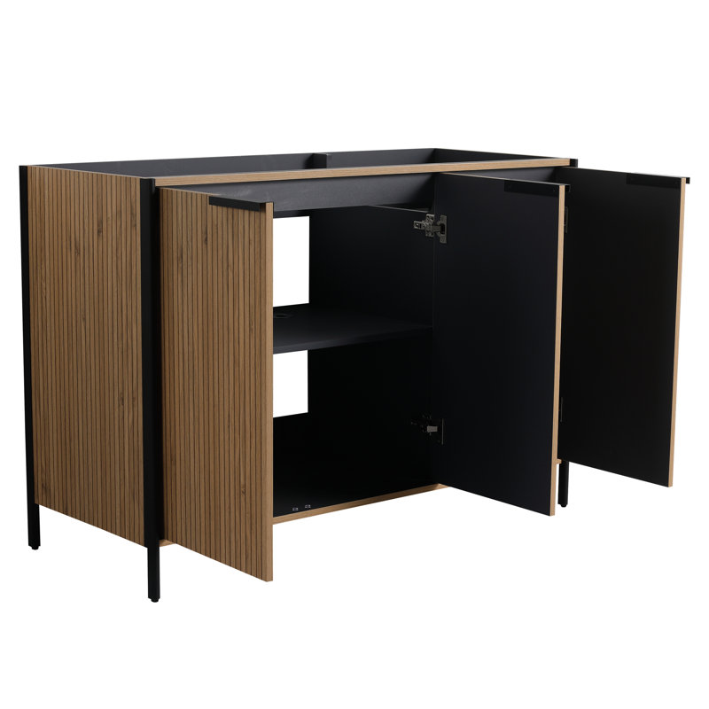 Meuble-lavabo moderne 48 po - Contreplaqué, armoire généreuse avec tiroirs