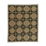 Hand-Knotted High-Quality Black, Beige, and Brown Area Rug