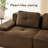 Boneless 115.3” Cloud Sectional Couch, Modular Sectional Sofa with Deep Seat, Corduroy Boneless Couches for Living Room,No Assembly Required (Brown)-1491907516