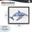 Cadre flottant Floral Toile Whale-326365445-326365444