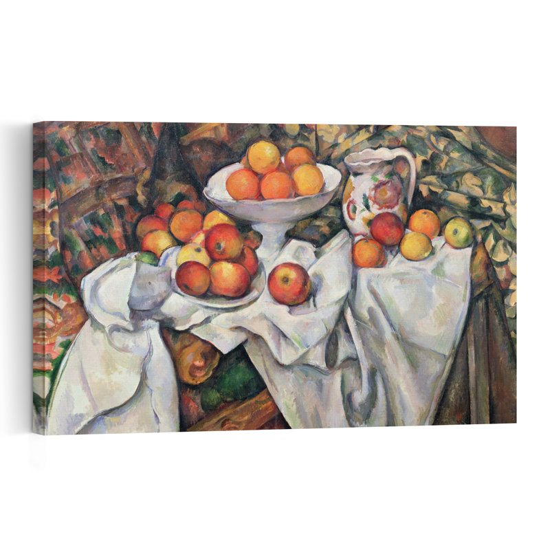Pommes et oranges, 1895-1900 - Estampe d'art mural contemporain abstraite impressionniste représentant des fruits