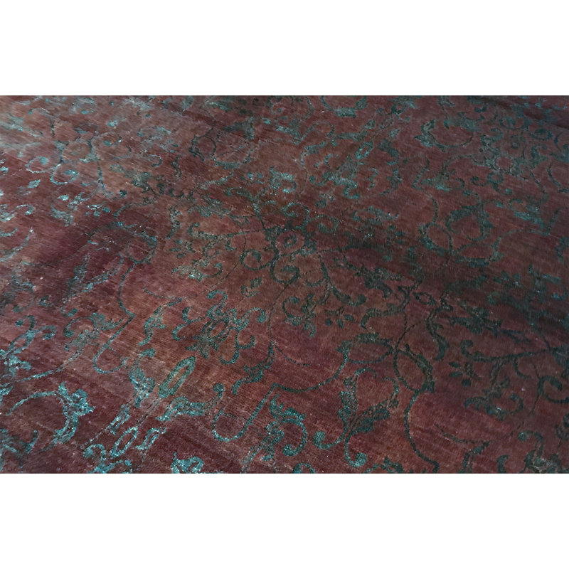 Tapis rouille et brun noué à la main de haute qualité