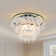 3-Light Tiered Chandelier Shell Flush Mount Ceiling Light
