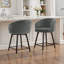 Tabouret de bar et de comptoir pivotant et rembourré de 66 cm (26 po) avec cadre en métal, supporte jusqu'à 159 kg (350 lb)-938769267