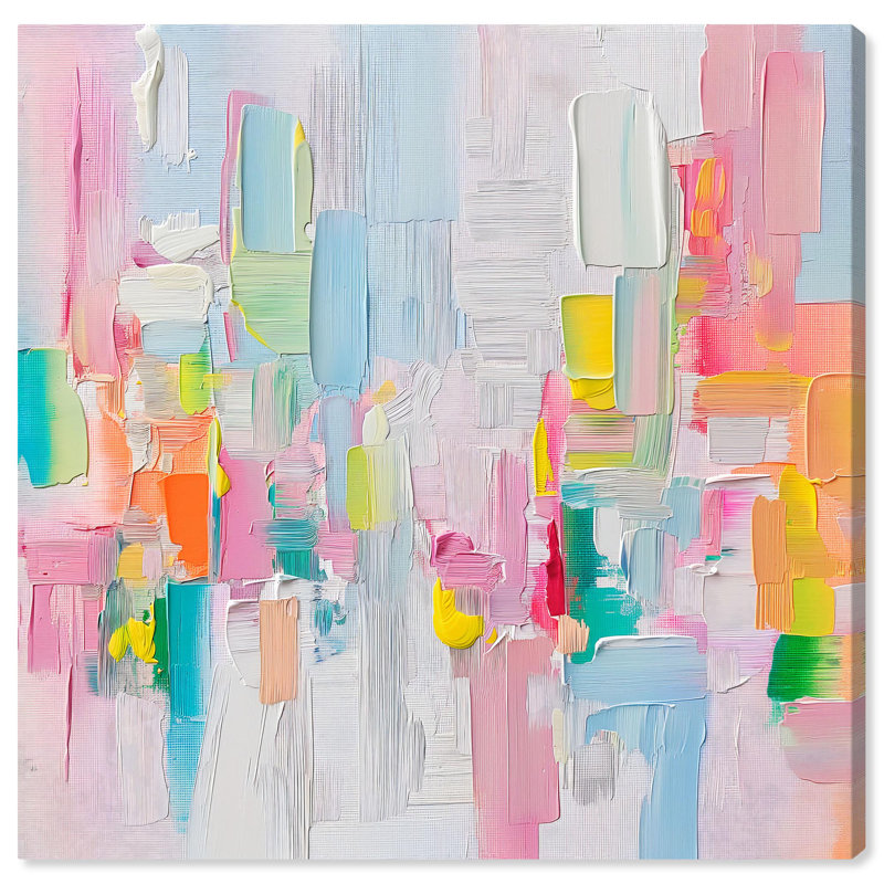 «Color Symphony II», toile, printemps par Art Remedy, H 16 po x l 16 po, Toile tendue sur cadre, Ne s’applique pas