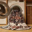 Tapis brun lavable à la machine-1288257239